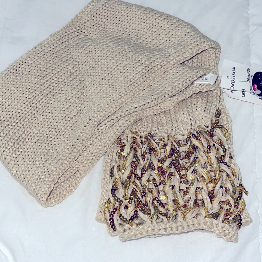 LULU gold/oatmeal scarf